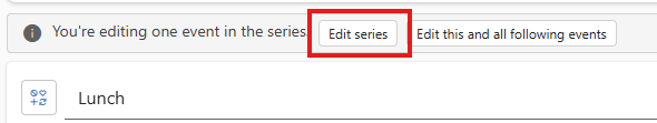 Outlook calendar screenshot