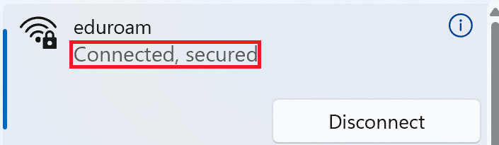 Windows 11 wireless network connection success message