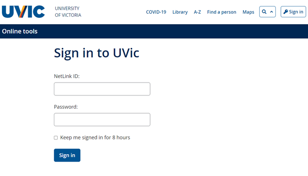 New OWA login method is now the Sign In to UVic page