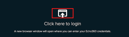 screenshot of echo360 capture with Click here to login highlighted