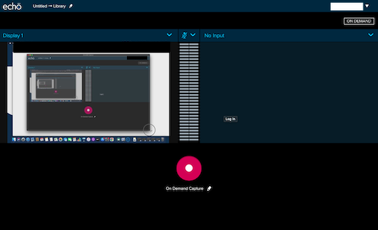 screenshot of Echo360 universal capture on Mac