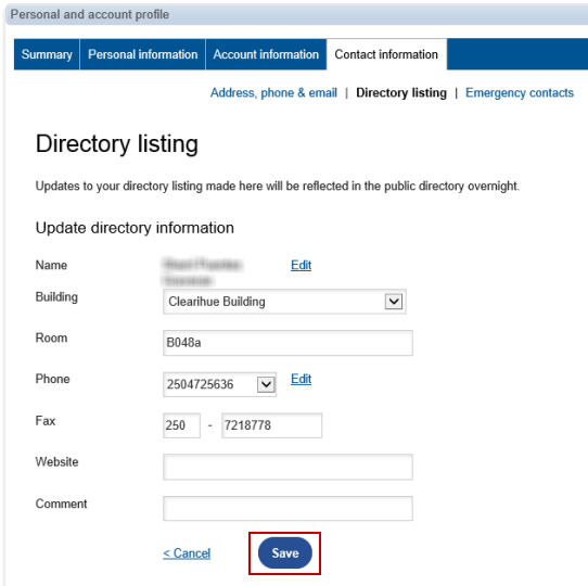 directory listing changes