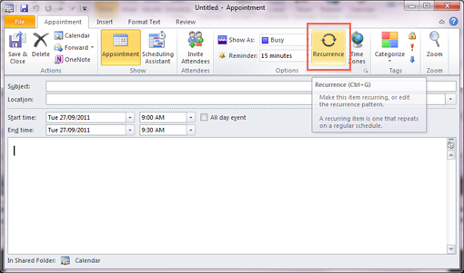 Outlook 2007 Vista Problems And Recurring Appointments