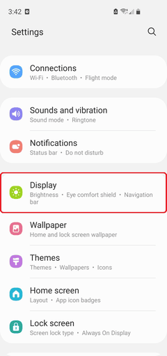 display button