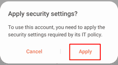 set android password