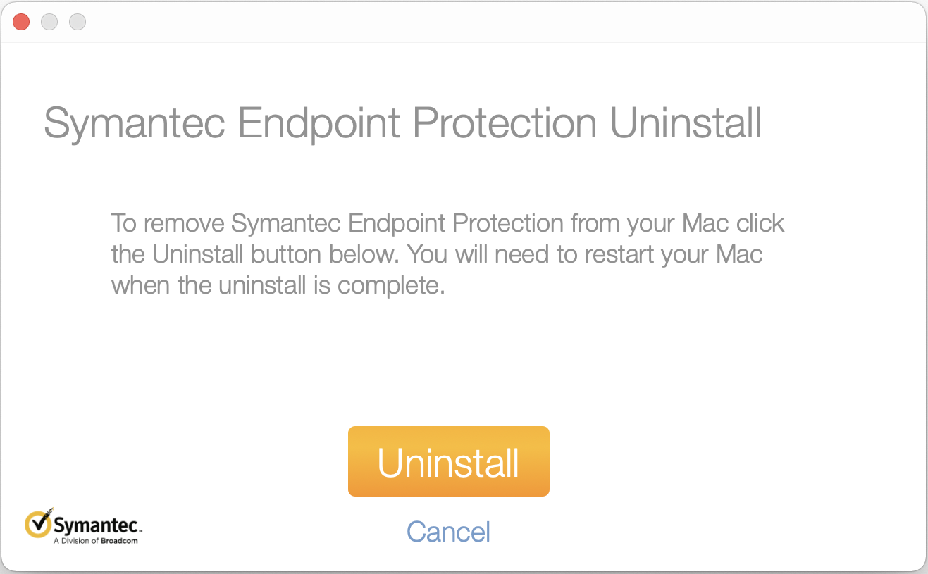 SEP Uninstall Button