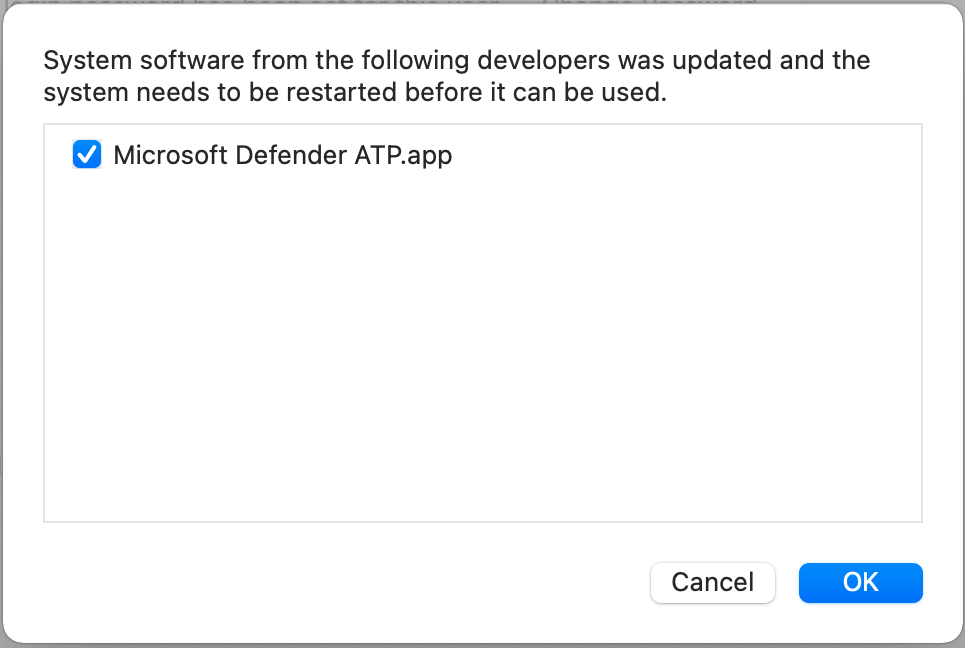Microsoft Defender permit prompt