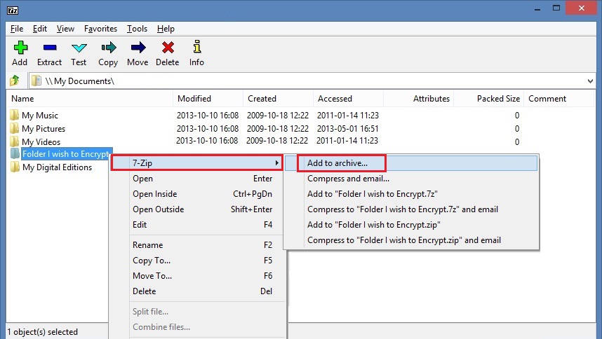 compress files in mac 7z