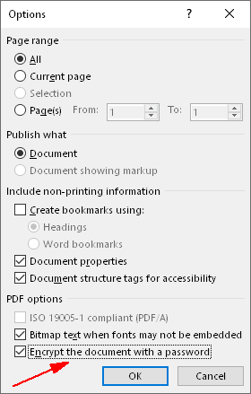 Encrypt PDF Word 5