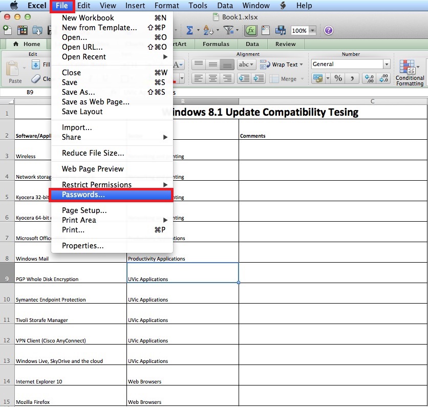 Encrypt Excel Files Using Microsoft Excel In Mac Os X University