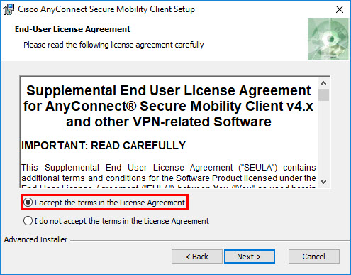 anyconnect secure mobility client v4.x