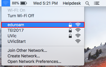 select eduroam