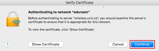 verify certificate for eduroam