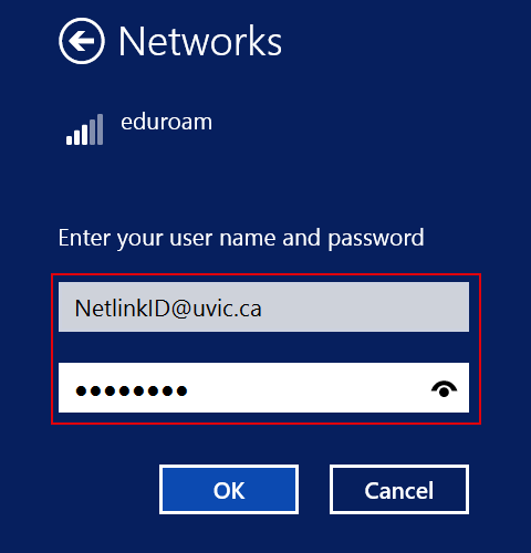 enter netlink id and password