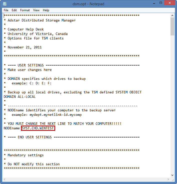 dsm opt notepad