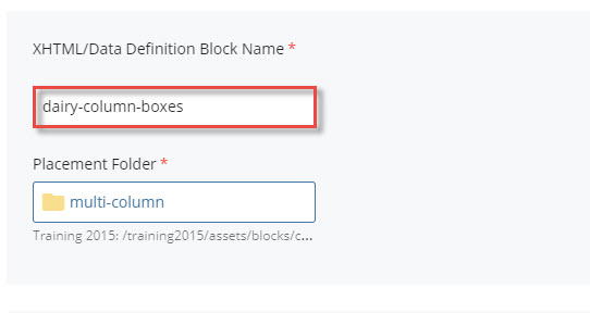enter name for column box