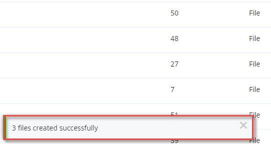 upload successful