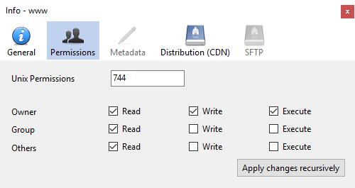 Cyberduck file permissions