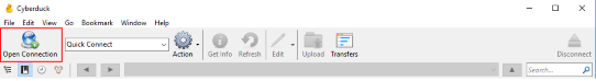 Open Connection in Cyberduck