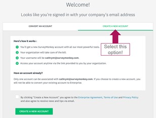 create new account