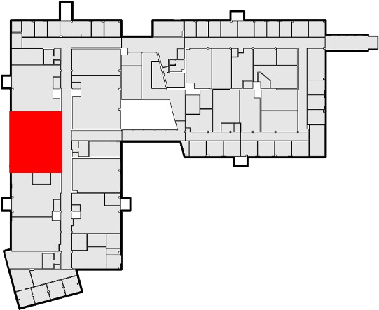 Floor plan of ELW 3rd floor with ELW B326 highlighted.
