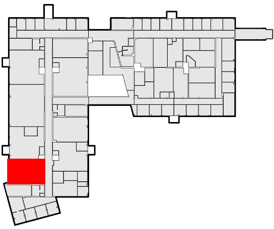 Floor plan of ELW 3rd floor with ELW B326 highlighted.