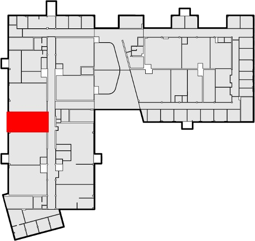 Floor plan of ELW 3rd floor with ELW B326 highlighted.