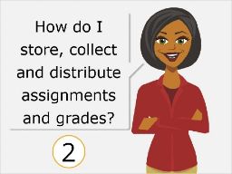 How do I store, collect and distribute assignments and grades?