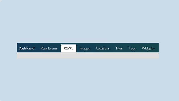Screenshot of the RSVP tab in LiveWhale